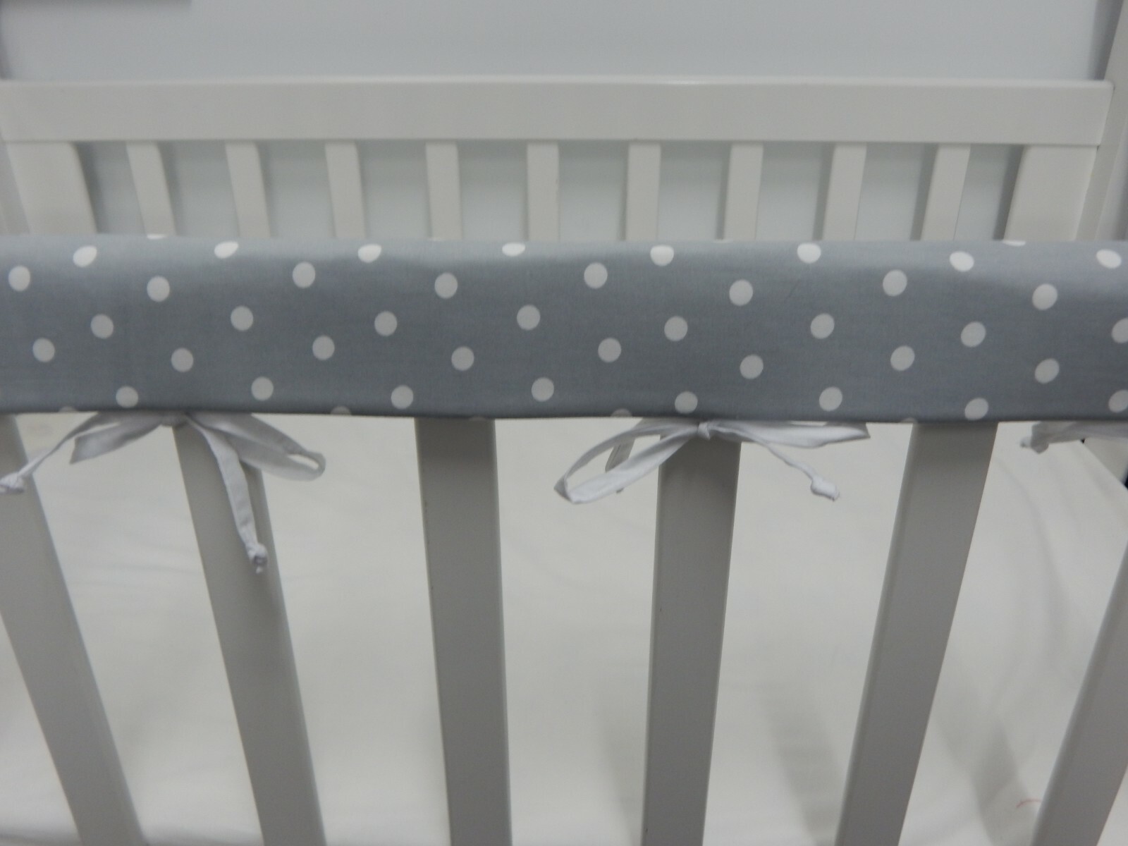Cot Rail Cover Grey White Spots Crib Teething Pad x 1 eBay