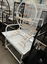 Parrot-Supplies Texas XL Macaw Parrot Stand - White