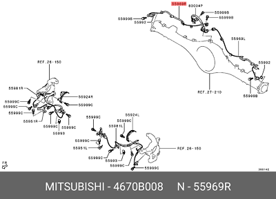 Genuine REAR RIGHT ABS Sensor 2015-2023 Mitsubishi Triton L200