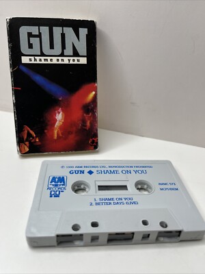 GUN Shame On You Cassette Single 1990 - Tested