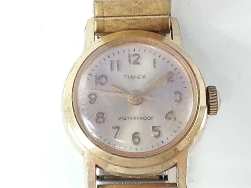Vintage Wristwatch Timex Waterproof Non Working Restoration Or Repair