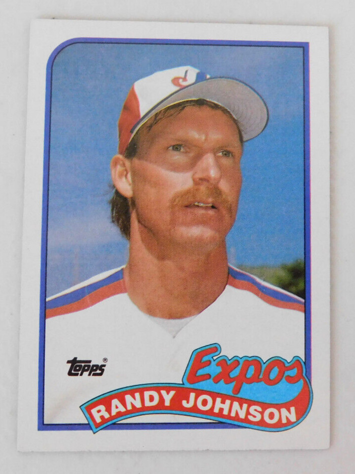 1989 TOPPS RANDY JOHNSON ROOKIE CARD MONTREAL EXPOS #647  (item#H4)