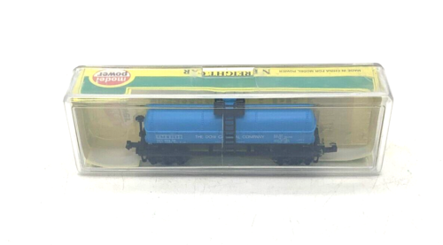 N Scale Model Power The Dow Chemical Co. 3458 Freight Chemical Tank Car Blue - Picture 1 of 4