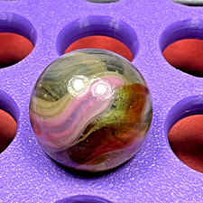 DAS/CHAMPION/WV/JABO PAINTED PINK OXBLOOD CLEAR SWIRLED SHOOTER .72" BOX01/289