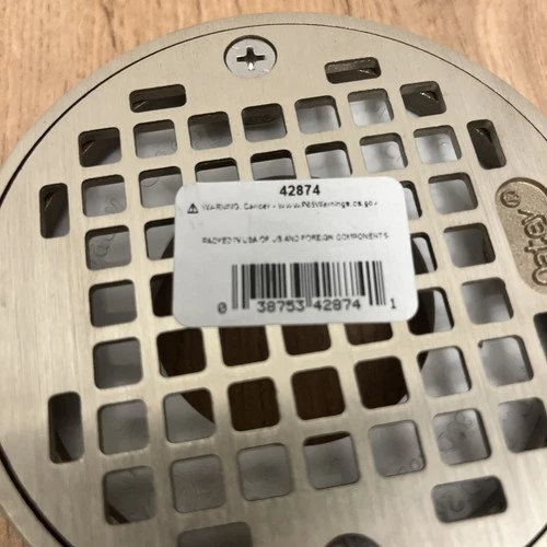 PROFLO PF42874 Nickel 2" Or 3" Pvc Shower Drain With 4" Nickel Strainer - Picture 2 of 3