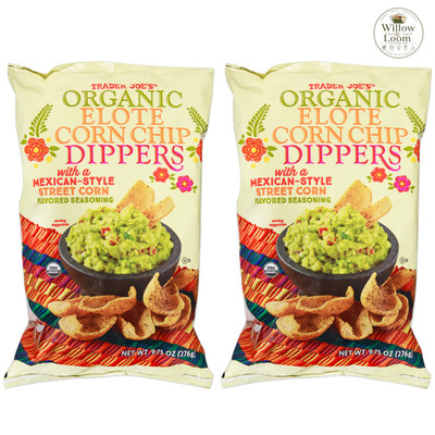 2-Pack Trader Joe's Organic Elote Corn Chip Dippers 19.5 oz Mexican Street Corn