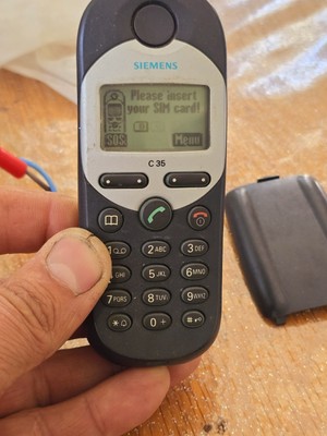 Siemens C35 GSM blau Handy benötigt eventuell einen neuen Akku
