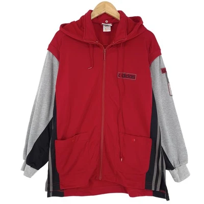 Adidas Herren Trainingsjacke Rot mit Kapuze Bequemer Für Athletic Retro Bm1 Eu M - Bild 1 von 4