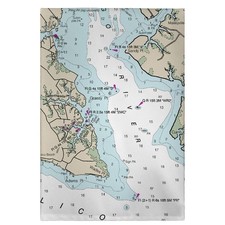 Betsy Drake Pungo River, NC Nautical Map Guest Towel