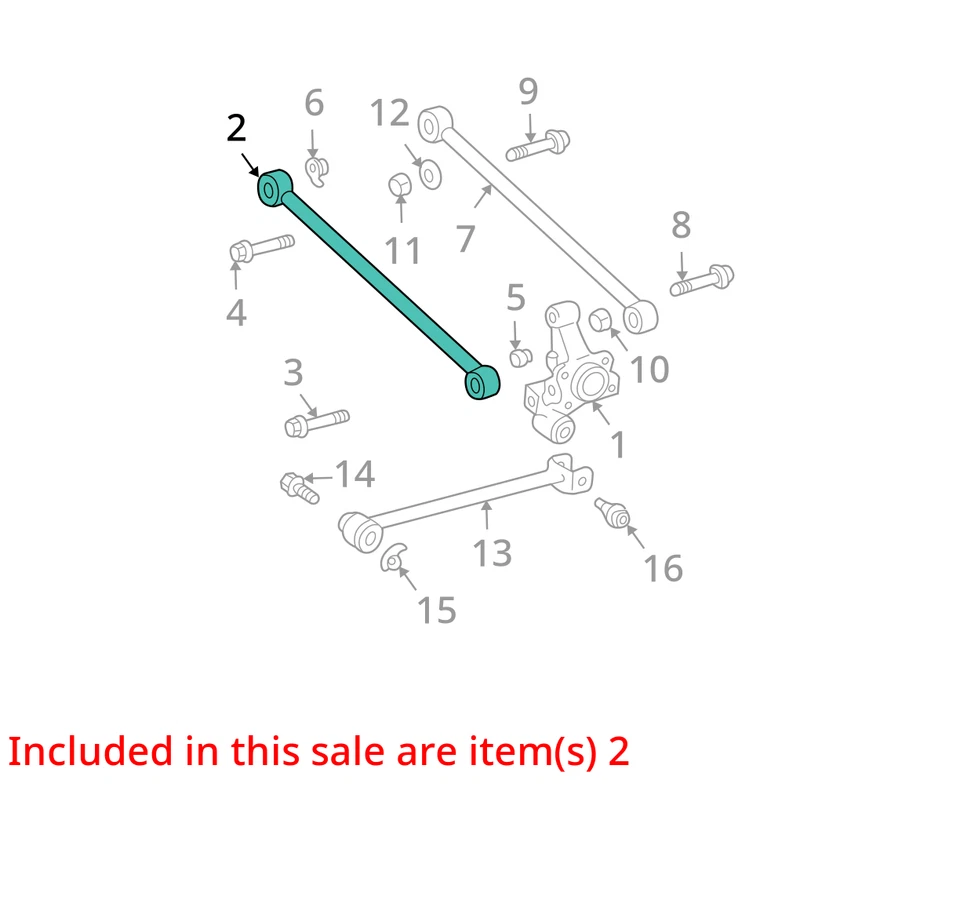 下控制臂后定位臂向前 AWD 适合 06-09 LEXUS RX400h — 第 3/4 张图片