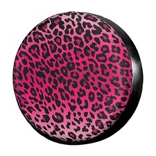 Spare Tire Cover Dust-proof Wheel 17for Diameter 31-33 Pink Leopard Print Spare Tire Cover Dust-proof Wheel 17for Diameter 31-33 Pink Leopard Print