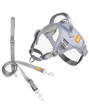 DF No Pull Martingale Dog Harness and Leash Set Silent Metal Buckle, Front Clip