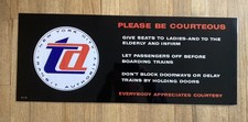 Reproduction of Vintage NY Subway Car Ad Transit Authority Courtesy Suggestions