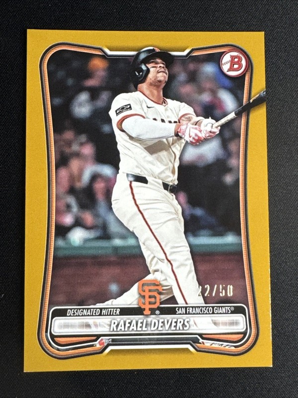 2026 Bowman Rafael Devers # /50 Gold Paper #89 San Francisco Giants