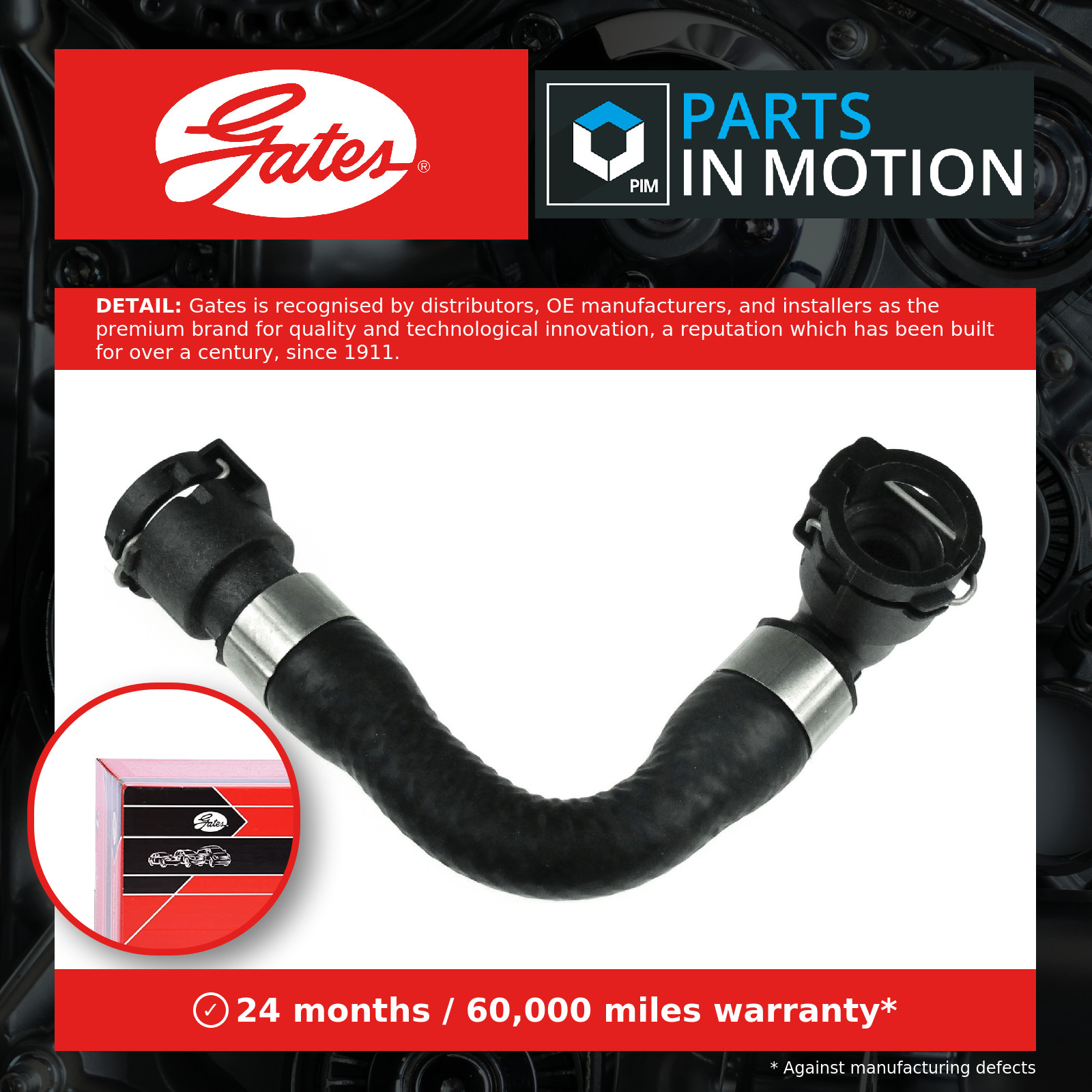 GATES-OE 02-2053 Heater Hose for BMW - Image 7