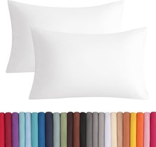 Pillowcases - Set of 2, 20x26, White  Soft Microfiber, Set of 2, 20x26 Standard