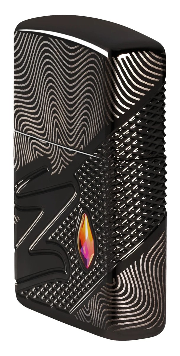 Zippo Z Crystal Design Armor® Texture High Polish Black MultiCut