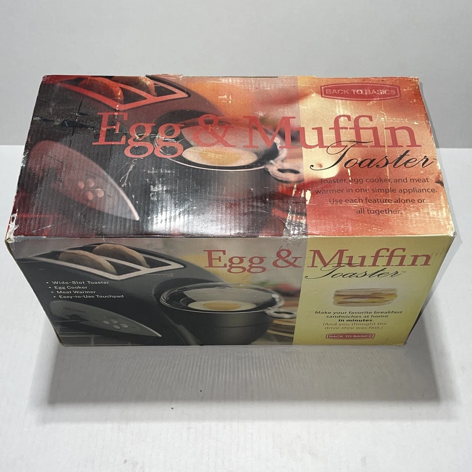 NEW TEM500 Egg-and-Muffin 2-Slice Wide Slot Toaster & Egg Poacher Back to Basics - Image 4 of 4