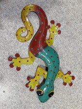 Gecko Lizard Collectible 13" Tropical Indoor Outdoor Decor Metal Art