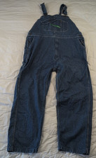Vtg Key Imperial Overalls Mens Sz 46x30 Blue Work Farm Trucker Bib Denim EUC