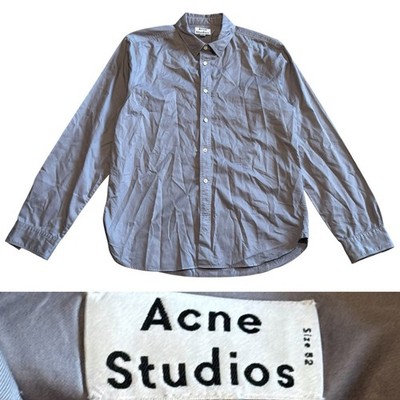 Acne Studios Christopher Long Sleeve BD Shirt Men s Size 52 In Grey