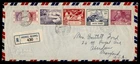 DR WHO 1949 HONG KONG FDC? UPU ANIV COMBO REGISTERED AIRMAIL TO USA R60740