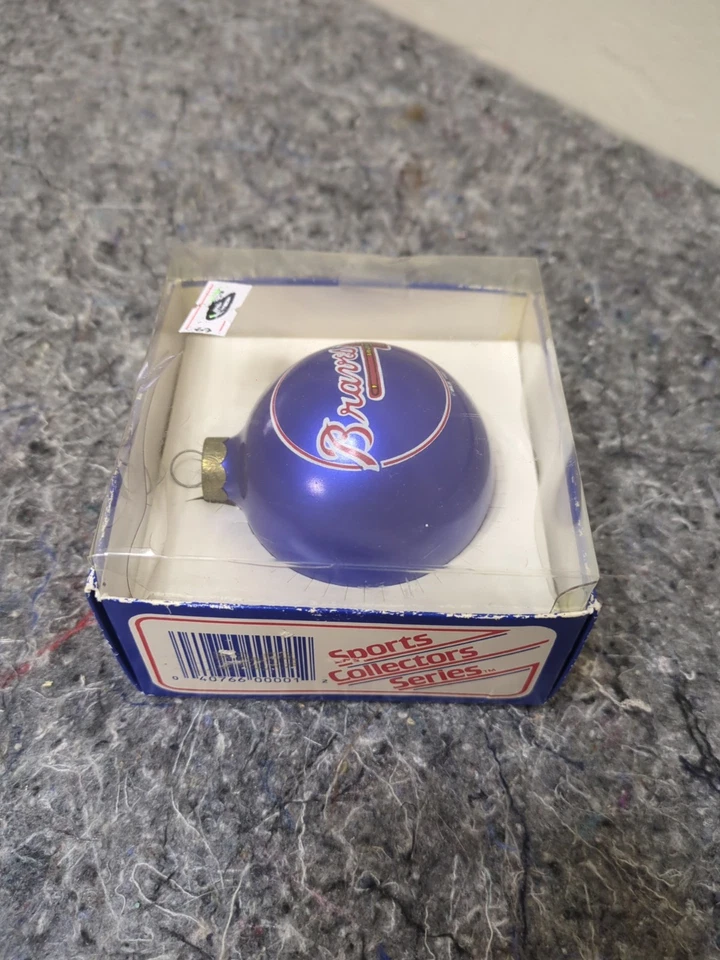 Adorno navideño vintage de vidrio de los Atlanta Braves 1990 de Topperscot MLB Baseball Foto 2 de 4