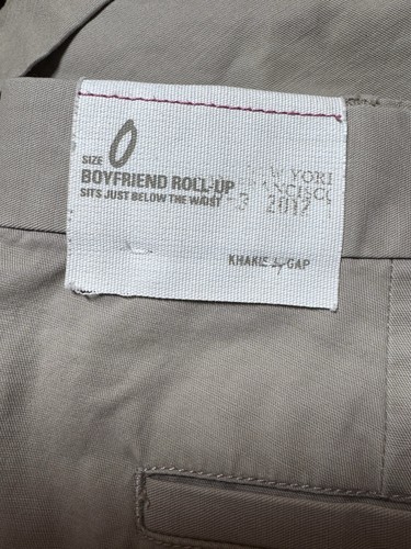 GAP | Khakis By Gap | Boyfriend Roll-Up Shorts | Sz 0 - Picture 4 of 4