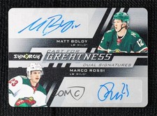 2022-23 Upper Deck Synergy Matt Boldy Marco Rossi #CGDS-BR Auto q2c