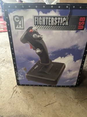 CH Products Fighterstick USB Ergonomic Wired Flight Stick Joystick for PC