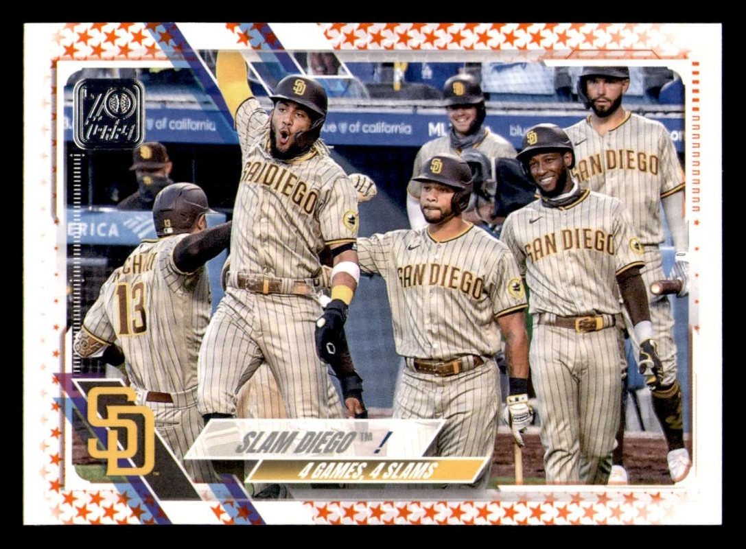 2021 Topps Orange Star 99 Made #323 Slam Diego! - Fernando Tatis Jr & Manny