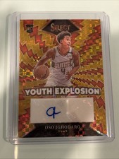 2024-25 Select Oso Ighodaro RC Youth Explosion Gold /10 Prizm Autograph YE-OSO