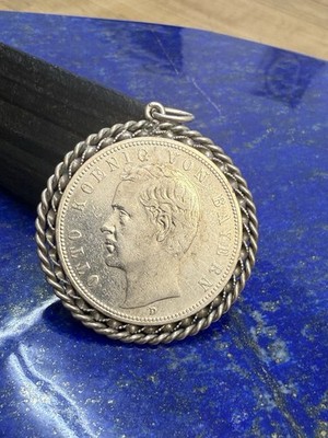 Bayern 5 Mark 1901 D Otto von Bayern  / Kettenanhänger Silber 900