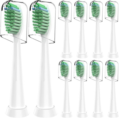 #ad Replacement Toothbrush Heads 10 Pack Compatible with TAO Clean Electric Tooth $19.99