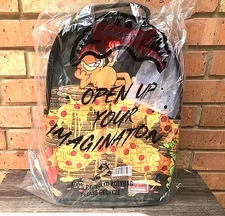 Sprayground GARFIELD PIZZA RUSH BACKPACK Velour Laptop Compartment Faux Leather