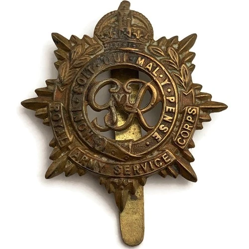 Original WW2 Royal Army Service Corps RASC Cap Badge - Genuine WWII British Army