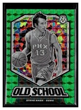 2019-20 Panini Mosaic #1 Steve Nash Old School Mosaic Green Suns
