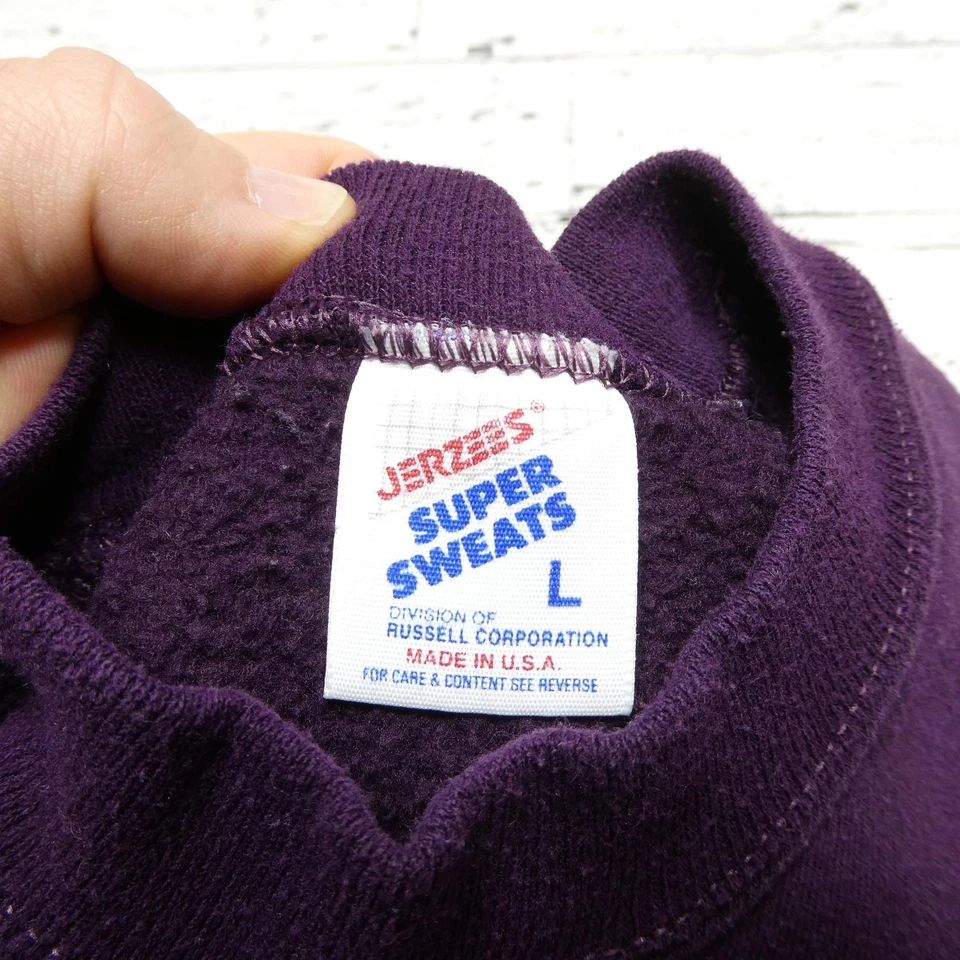 Sudadera De Colección Bar Harbor Maine Para Hombres Grande Púrpura Jerzees Súper Sudaderas Años 90 Foto 4 de 4