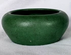Early Bauer Pottery Matte Green Glaze Red Clay Bowl Unmarked C 1915