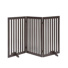 36" H Free Standing Pet Gate for Dog Cat, Tall Wooden Dog Gates for Doorway, ...