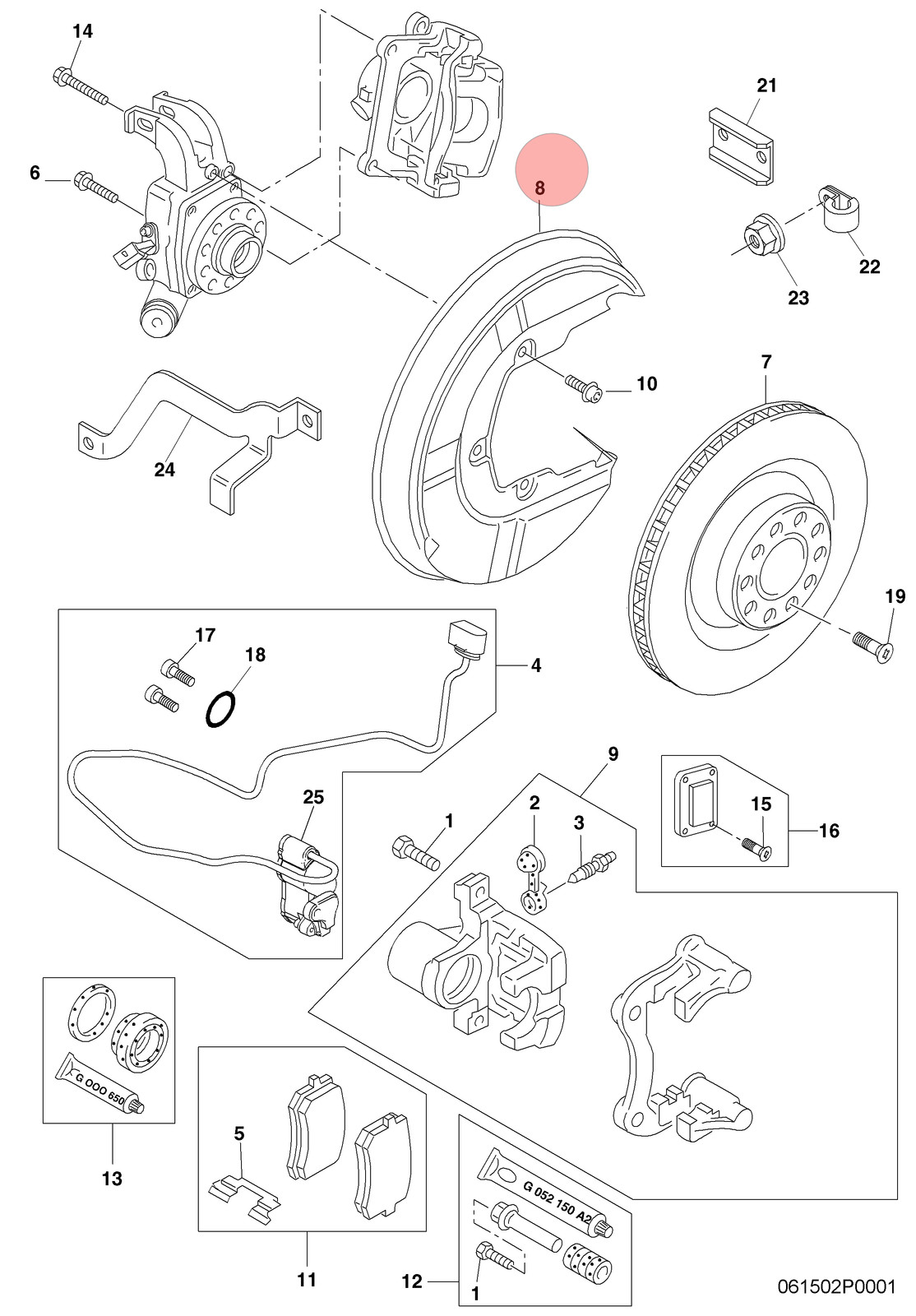 04-19 BENTLEY CONTINENTAL GT FLYING SPUR REAR RIGHT SPINDLE KNUCKLE HUB OEM