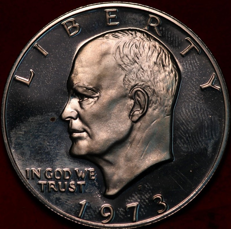 Uncirculated Proof 1973-S San Francisco Mint Clad Eisenhower Dollar