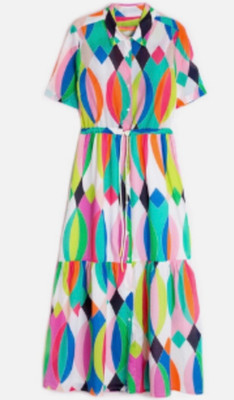 Vilagallo Eveline Maili Short Sleeve Midi Dress Women s Sz. 40 (US Small)