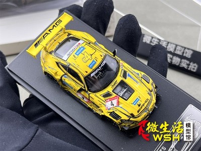 1/64 AMG GTS Widebody Nurburgring DTM Yellow Alloy Diecast   GT3 Collectible