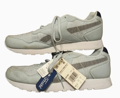 Reebok Men's Low Top Classic Athletic Sneaker Aquamarine Blue White Rubber Sole