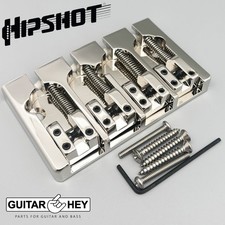 NEW Hipshot 5A4FM1AN 4 string A Style Fender Mount Aluminum Bass Bridge - NICKEL