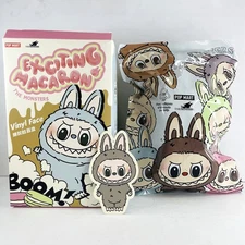 POP MART Labubu The Monsters Exciting Macaron Series Plush Dolls - Sesame Bean