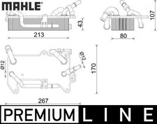MAHLE CLC284000P Ölkühler für Automatikgetriebe 