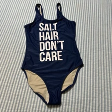 Shade Critters Girls Swimsuit 12/14 One Piece Salt Hair Don’t Care UPF 50+ NWT 