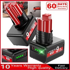 9000mAh Battery For Milwaukee For M12 12V Lithium Extended Capacity Battery
